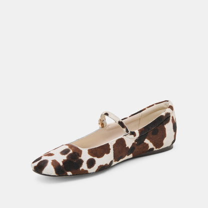 Reyes Cocoa Taurus Calf Hair Ballet Flats Dolce Vita