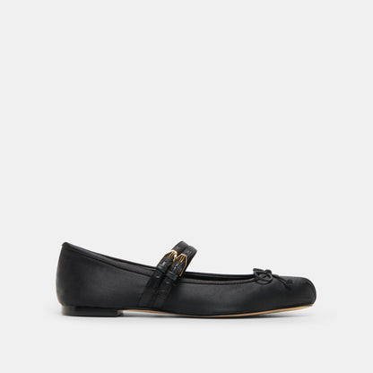 Gibsen Onyx Satin Ballet Flats Dolce Vita