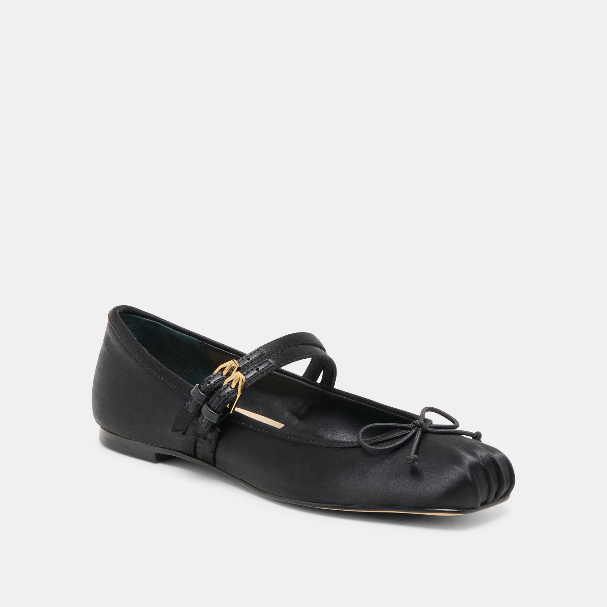Gibsen Onyx Satin Ballet Flats Dolce Vita