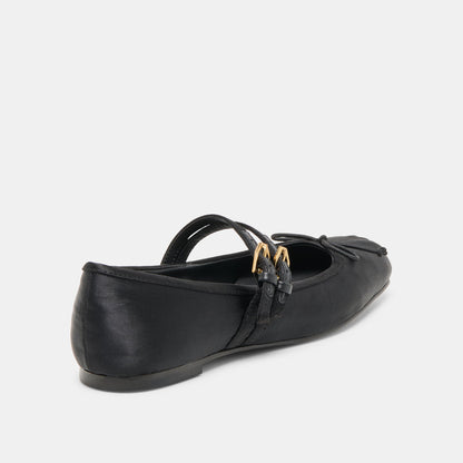 Gibsen Onyx Satin Ballet Flats Dolce Vita