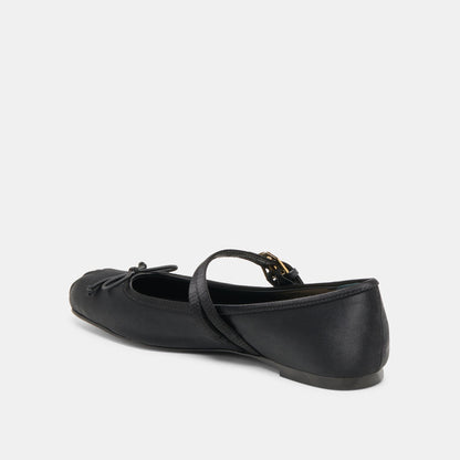 Gibsen Onyx Satin Ballet Flats Dolce Vita