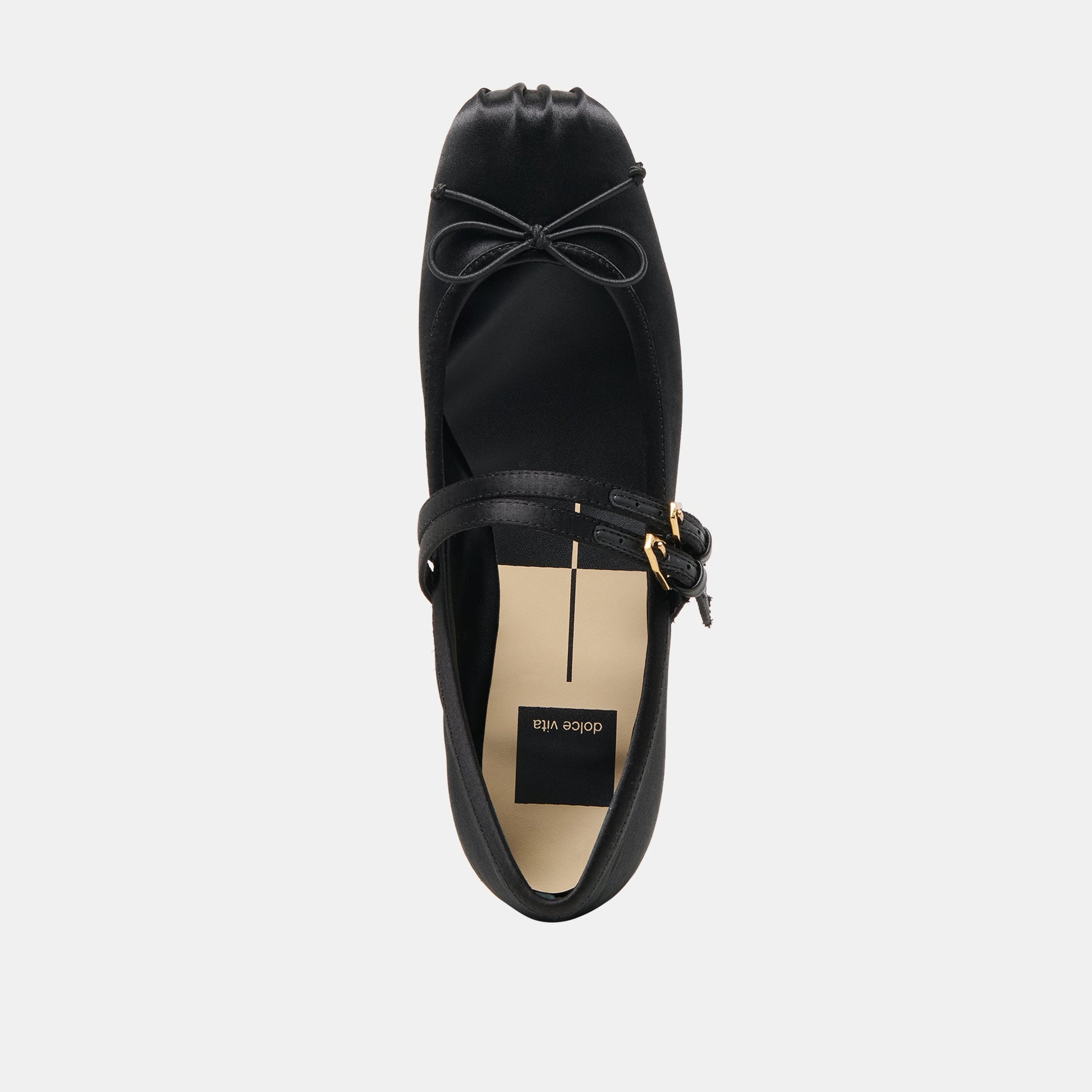 Gibsen Onyx Satin Ballet Flats Dolce Vita