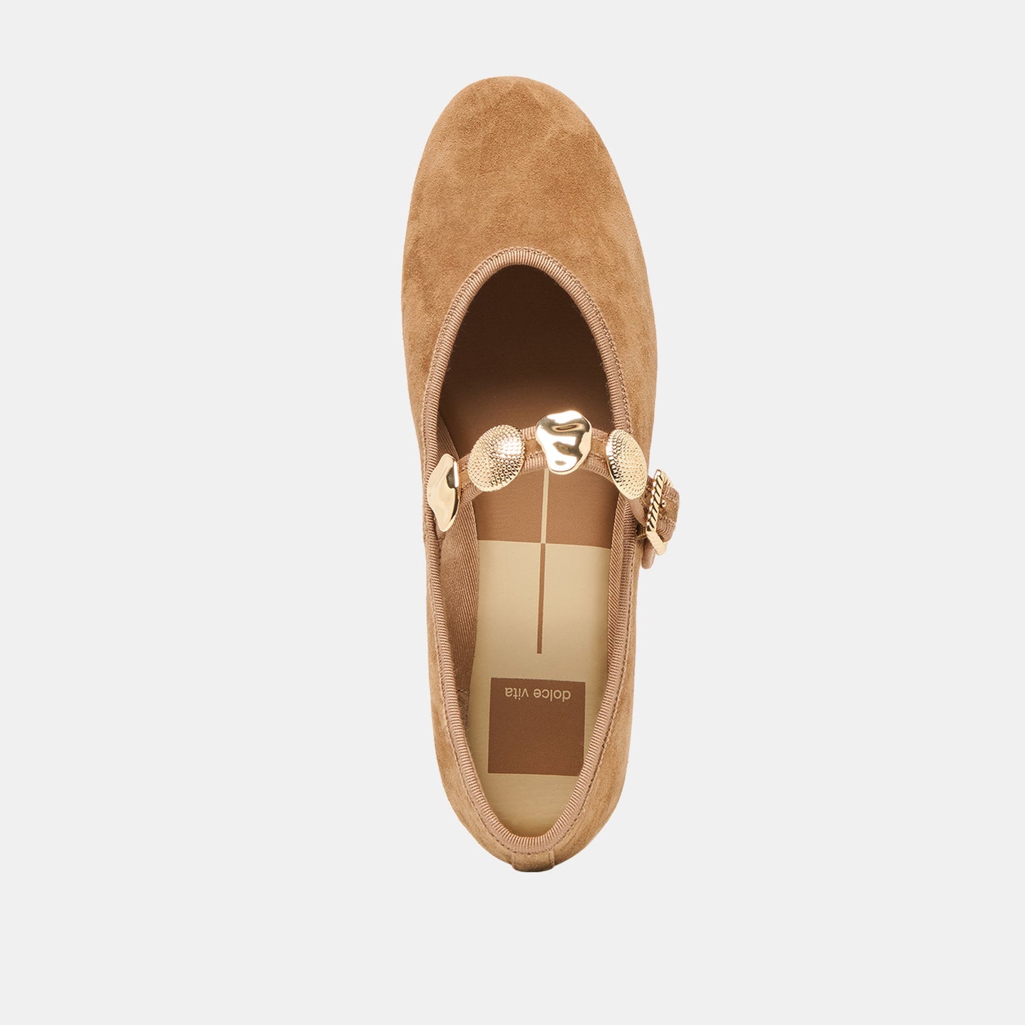 Relan Lt Brown Suede Ballet Flats Dolce Vita