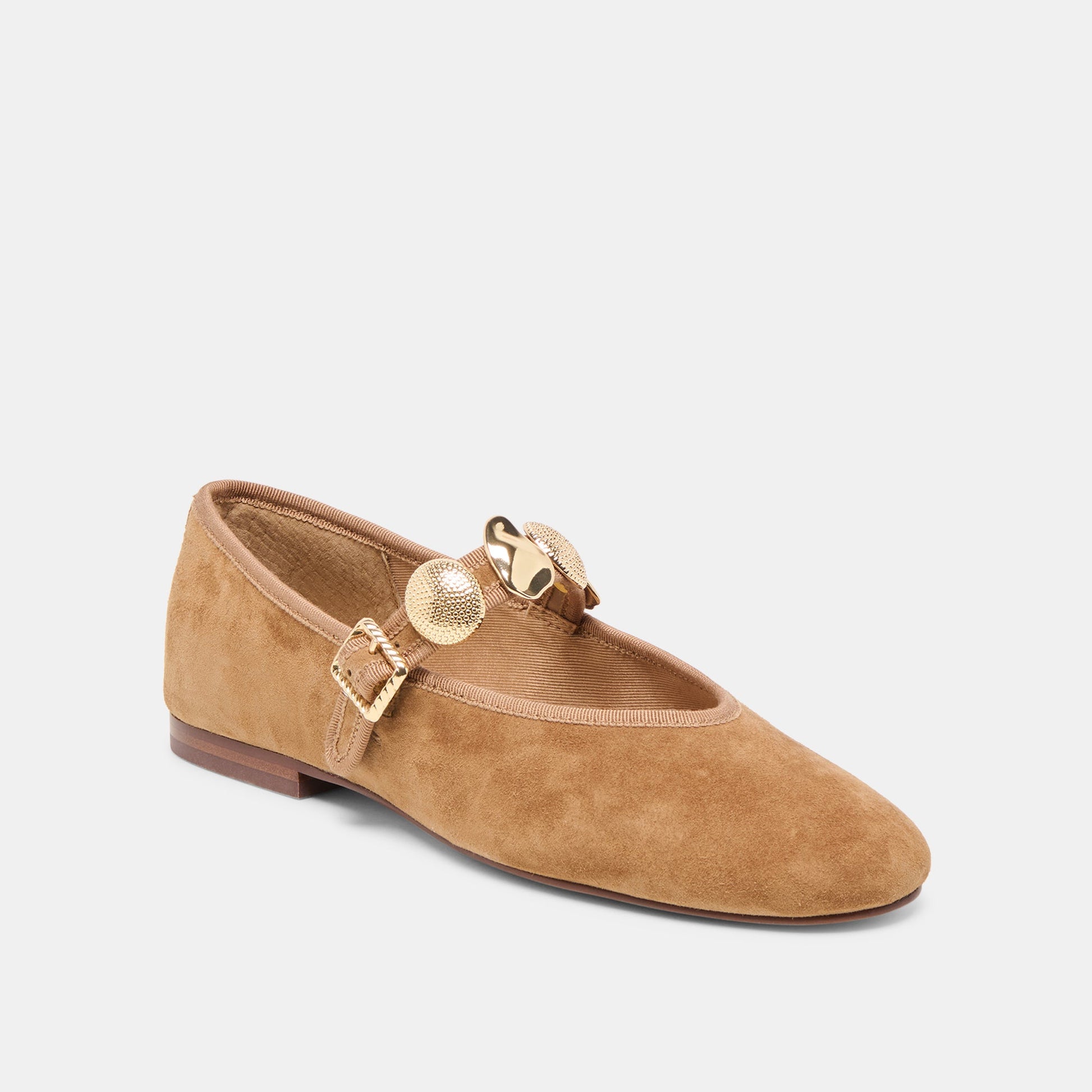 Relan Lt Brown Suede Ballet Flats Dolce Vita