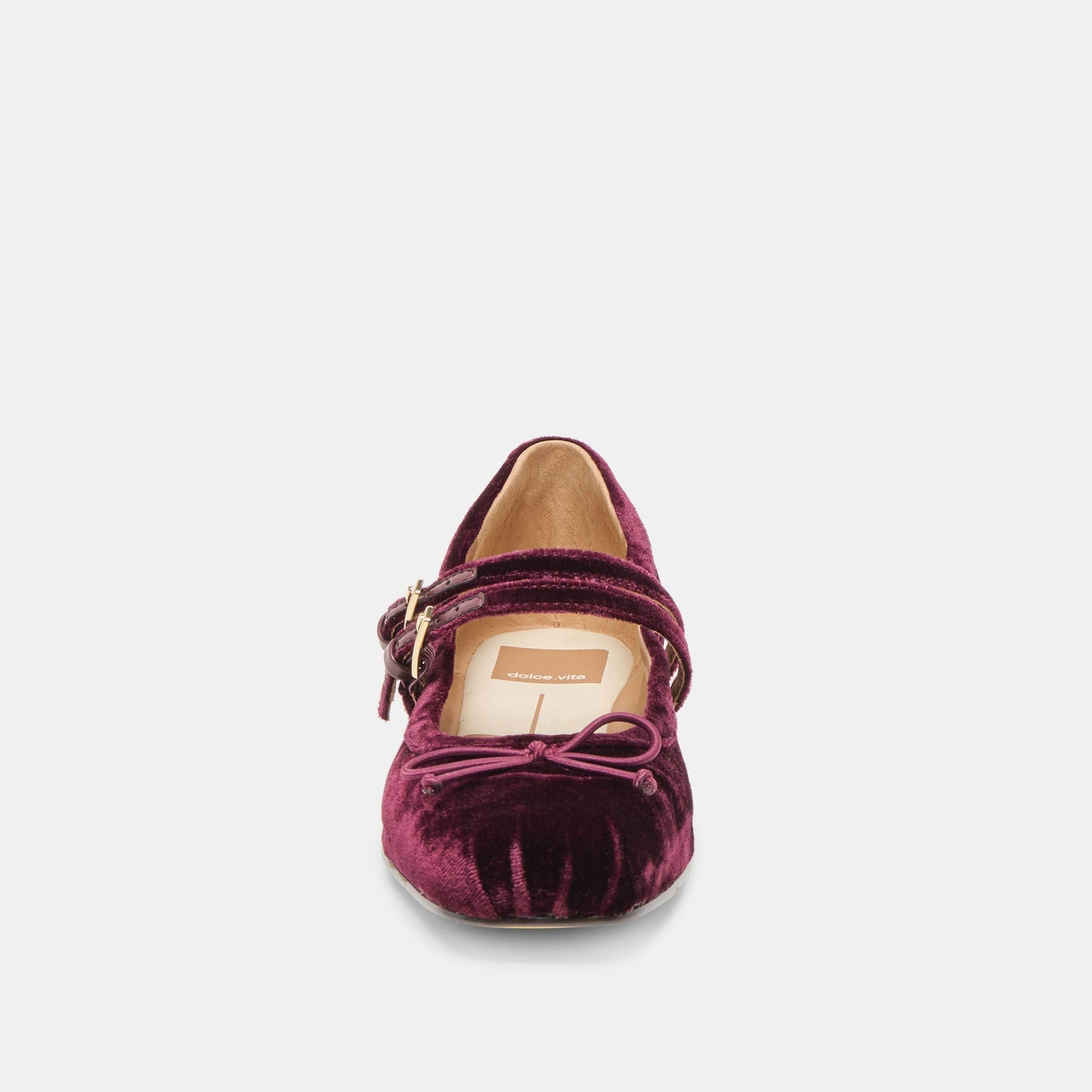 Gibsen Burgundy Velvet Ballet Flats Dolce Vita