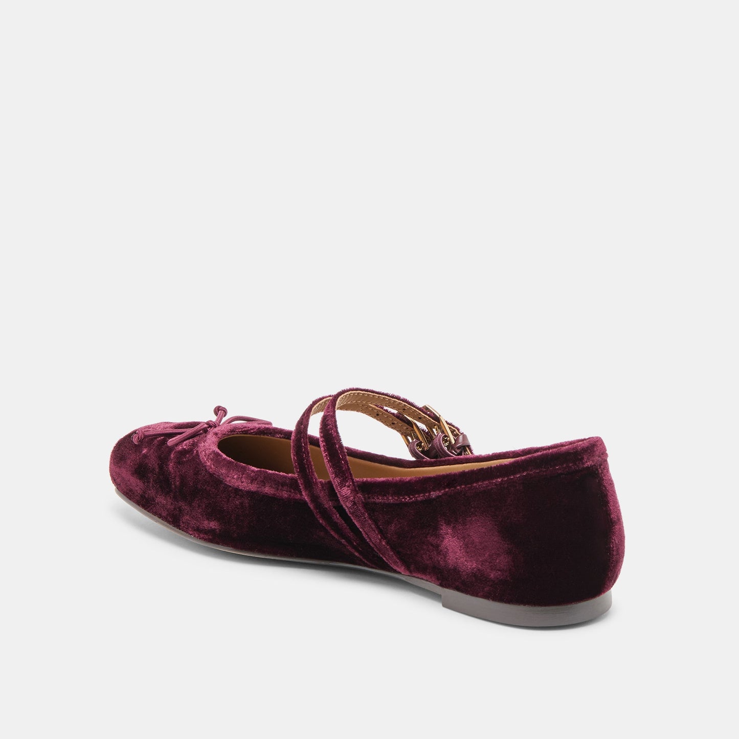 Gibsen Burgundy Velvet Ballet Flats Dolce Vita