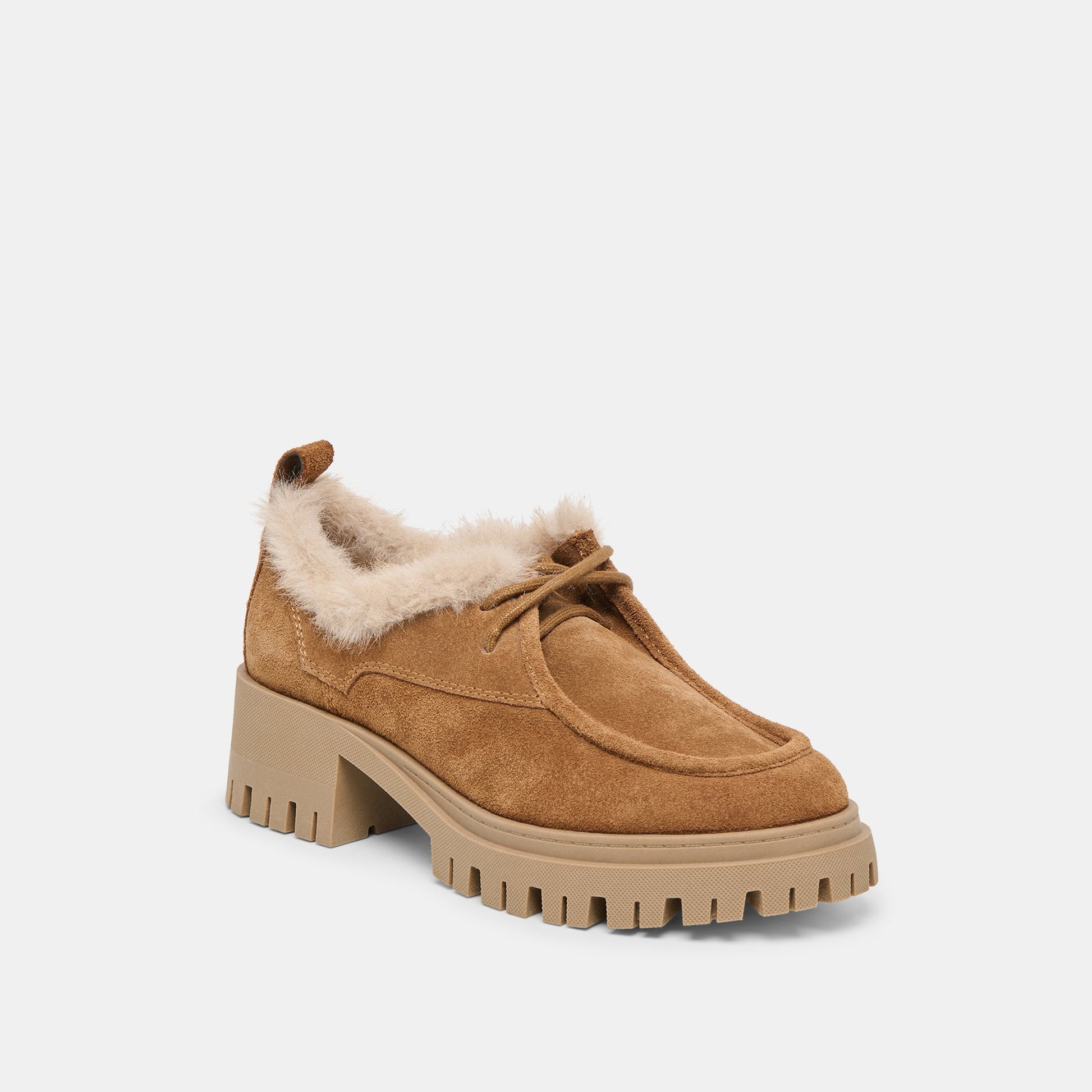Milza Plush Lt Brown Suede Loafers Dolce Vita