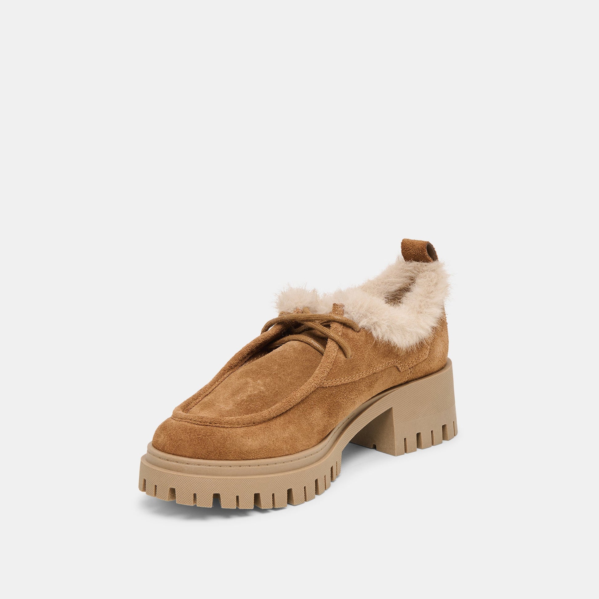 Milza Plush Lt Brown Suede Loafers Dolce Vita