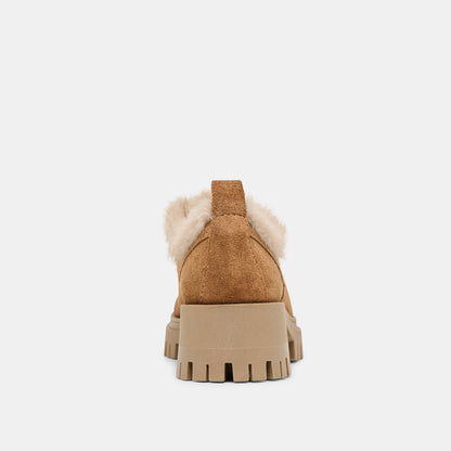 Milza Plush Lt Brown Suede Loafers Dolce Vita