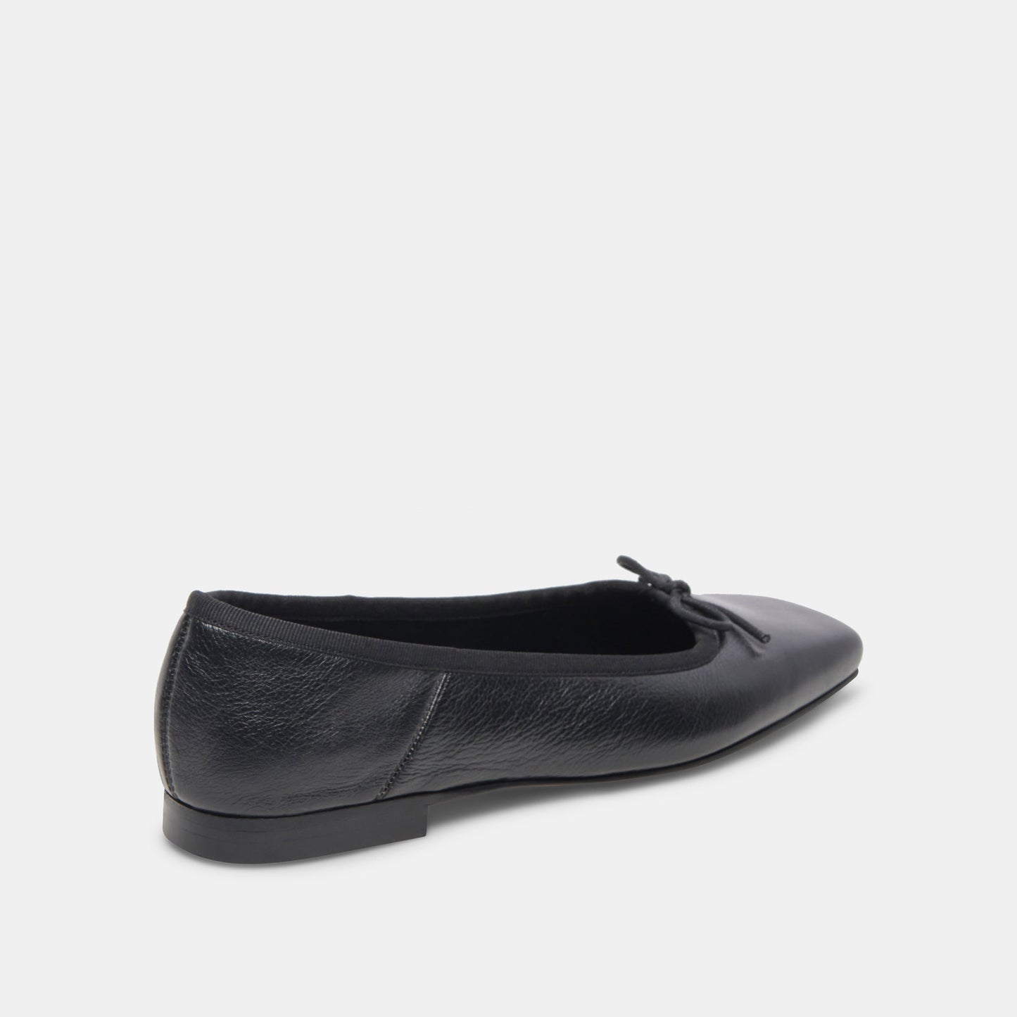 ANISA Wide Black Leather Ballet Flats Dolce Vita