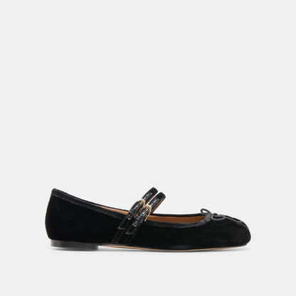 Gibsen Nero Velvet Ballet Flats Dolce Vita