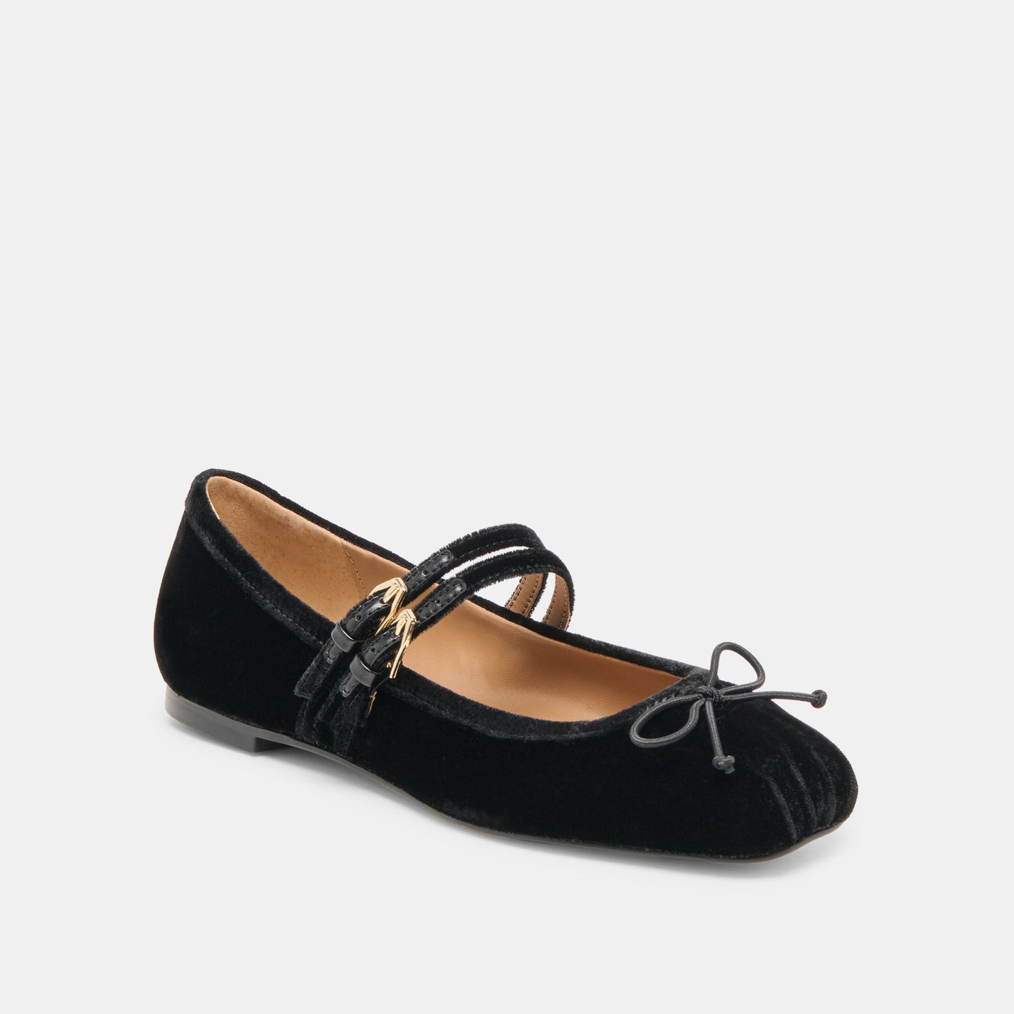 Gibsen Nero Velvet Ballet Flats Dolce Vita