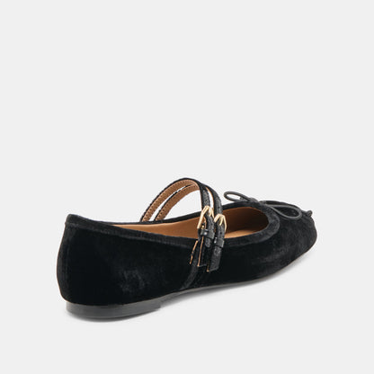 Gibsen Nero Velvet Ballet Flats Dolce Vita