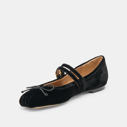 Gibsen Nero Velvet Ballet Flats Dolce Vita