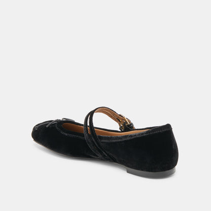 Gibsen Nero Velvet Ballet Flats Dolce Vita