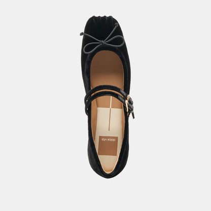 Gibsen Nero Velvet Ballet Flats Dolce Vita