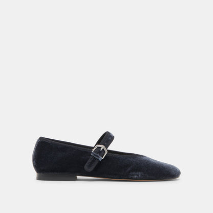 ROSLYN BALLET FLATS DUSTY BLUE VELVET Dolce Vita