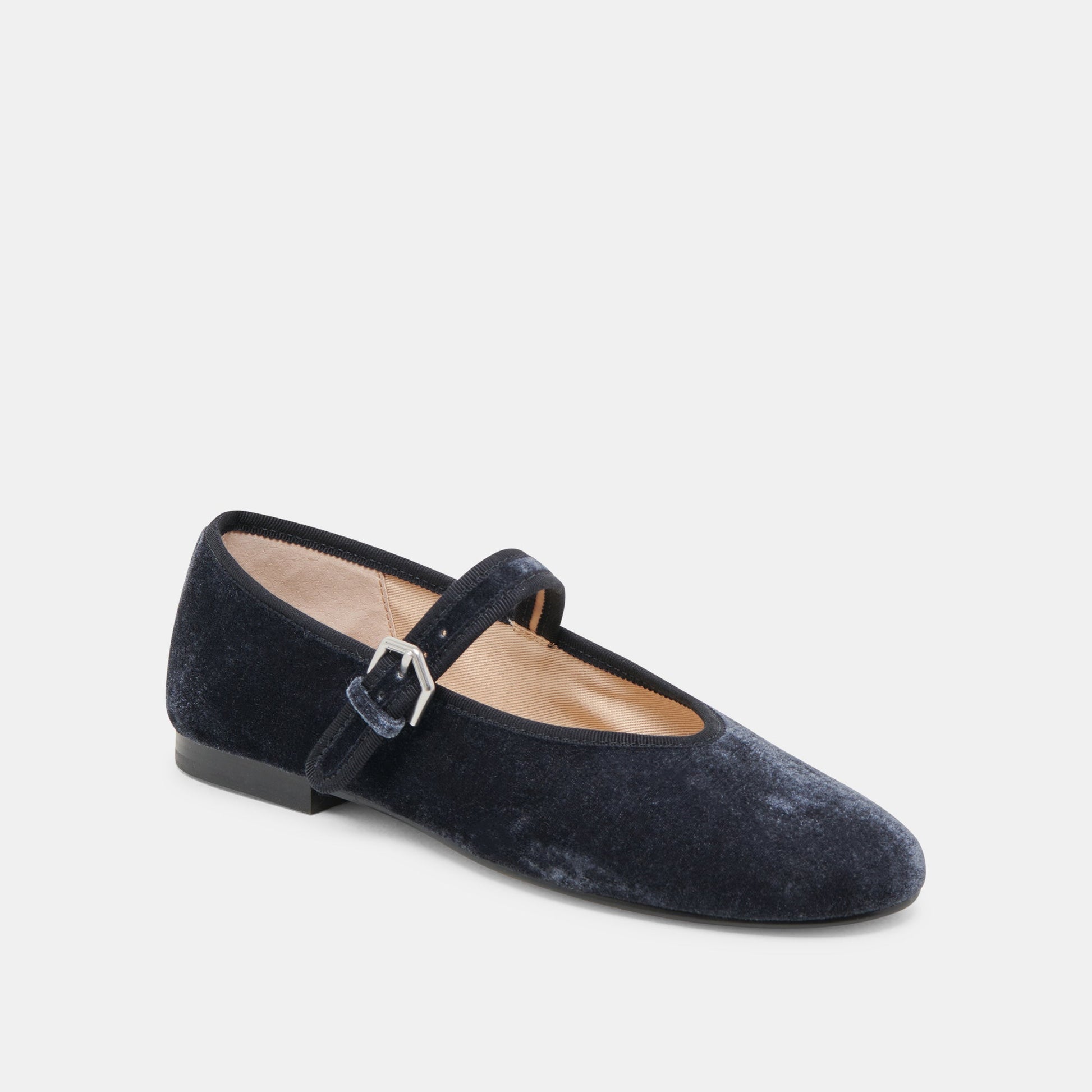 ROSLYN BALLET FLATS DUSTY BLUE VELVET Dolce Vita