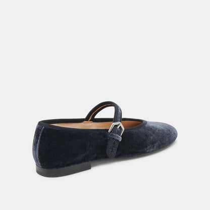 ROSLYN BALLET FLATS DUSTY BLUE VELVET Dolce Vita