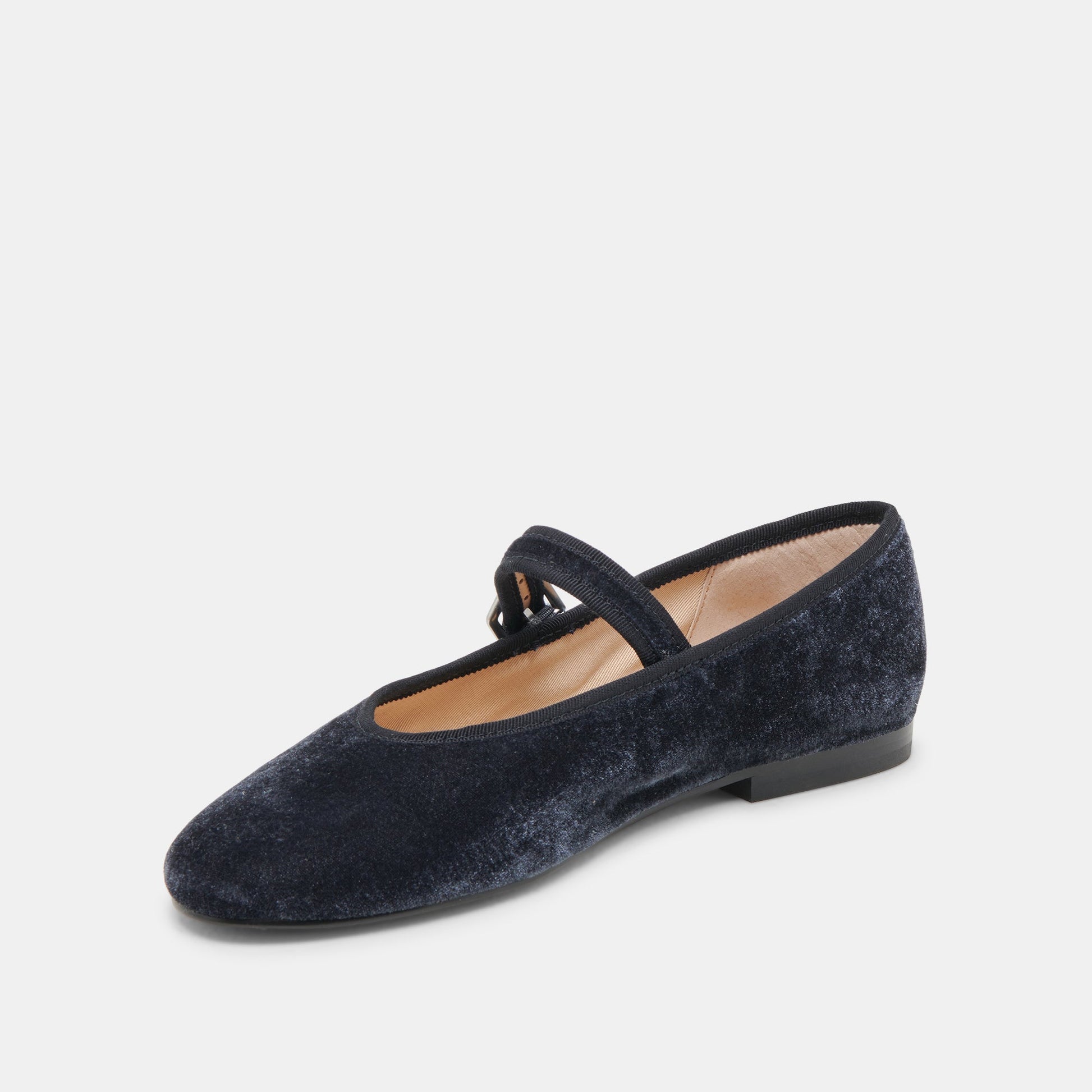 ROSLYN BALLET FLATS DUSTY BLUE VELVET Dolce Vita