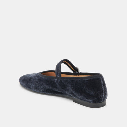 ROSLYN BALLET FLATS DUSTY BLUE VELVET Dolce Vita