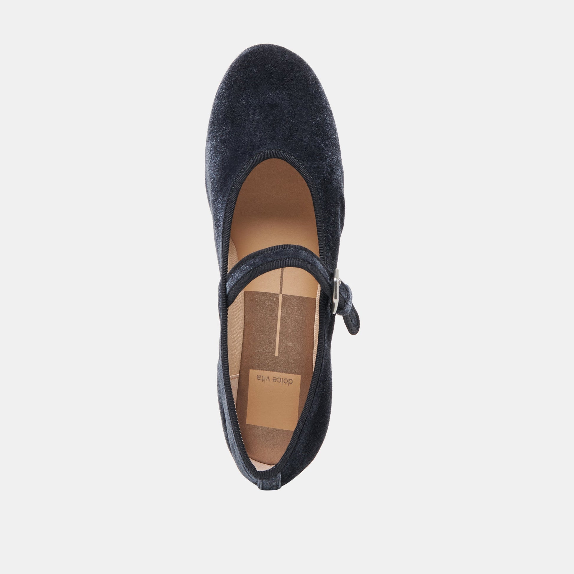 ROSLYN BALLET FLATS DUSTY BLUE VELVET Dolce Vita
