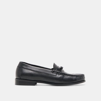 Barney Black Leather Loafers Dolce Vita