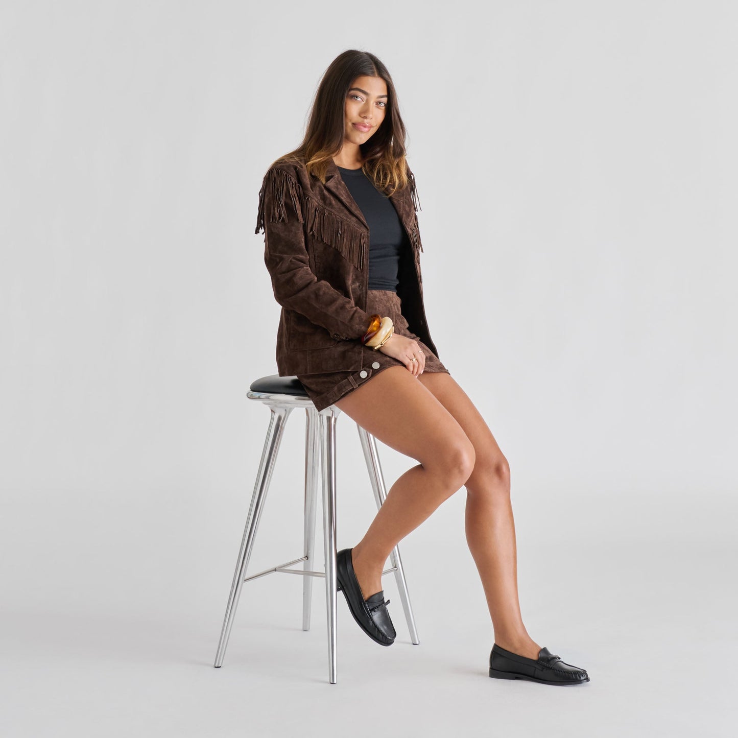 Barney Black Leather Loafers Dolce Vita