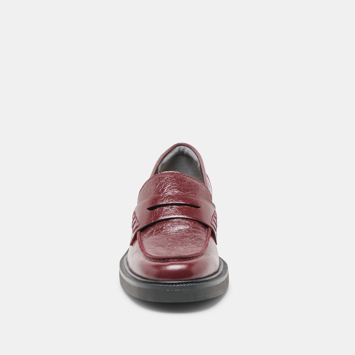 Tiggy Oxblood Crinkle Patent Loafers Dolce Vita