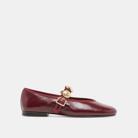 Relan Oxblood Leather Ballet Flats Dolce Vita
