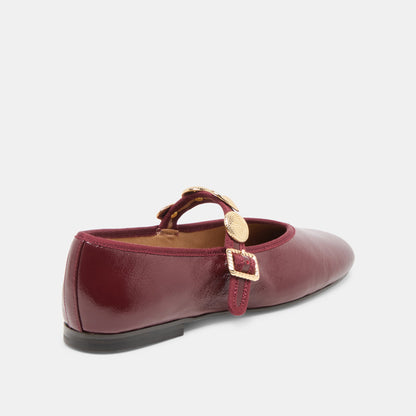 Relan Oxblood Leather Ballet Flats Dolce Vita