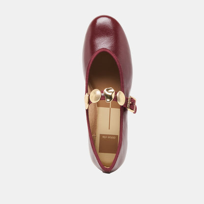 Relan Oxblood Leather Ballet Flats Dolce Vita