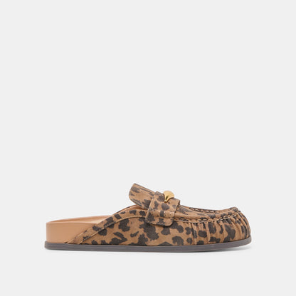 Jodero Brown Leopard Printed Suede Flats Dolce Vita