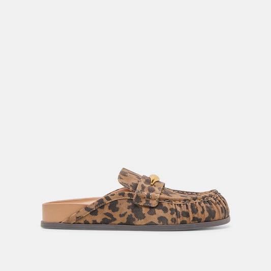 Jodero Brown Leopard Printed Suede Flats Dolce Vita