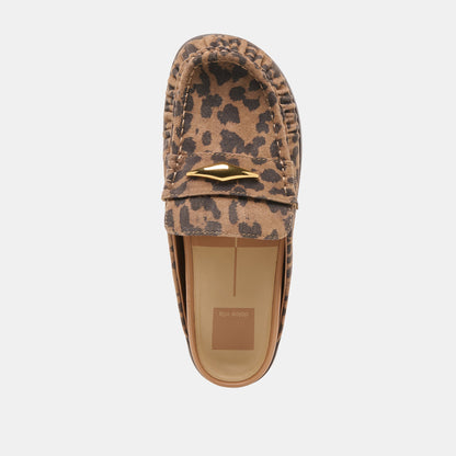 Jodero Brown Leopard Printed Suede Flats Dolce Vita