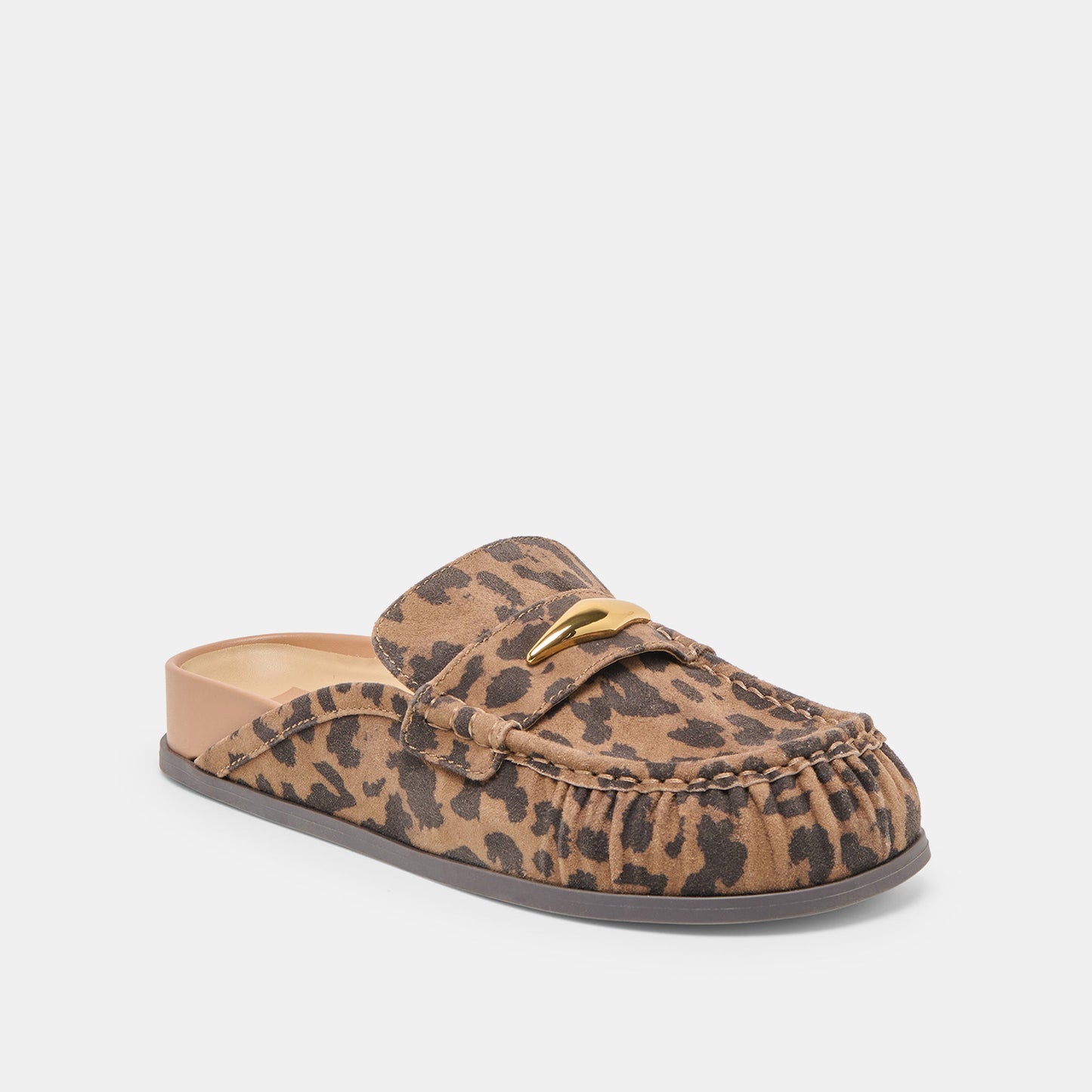 Jodero Brown Leopard Printed Suede Flats Dolce Vita