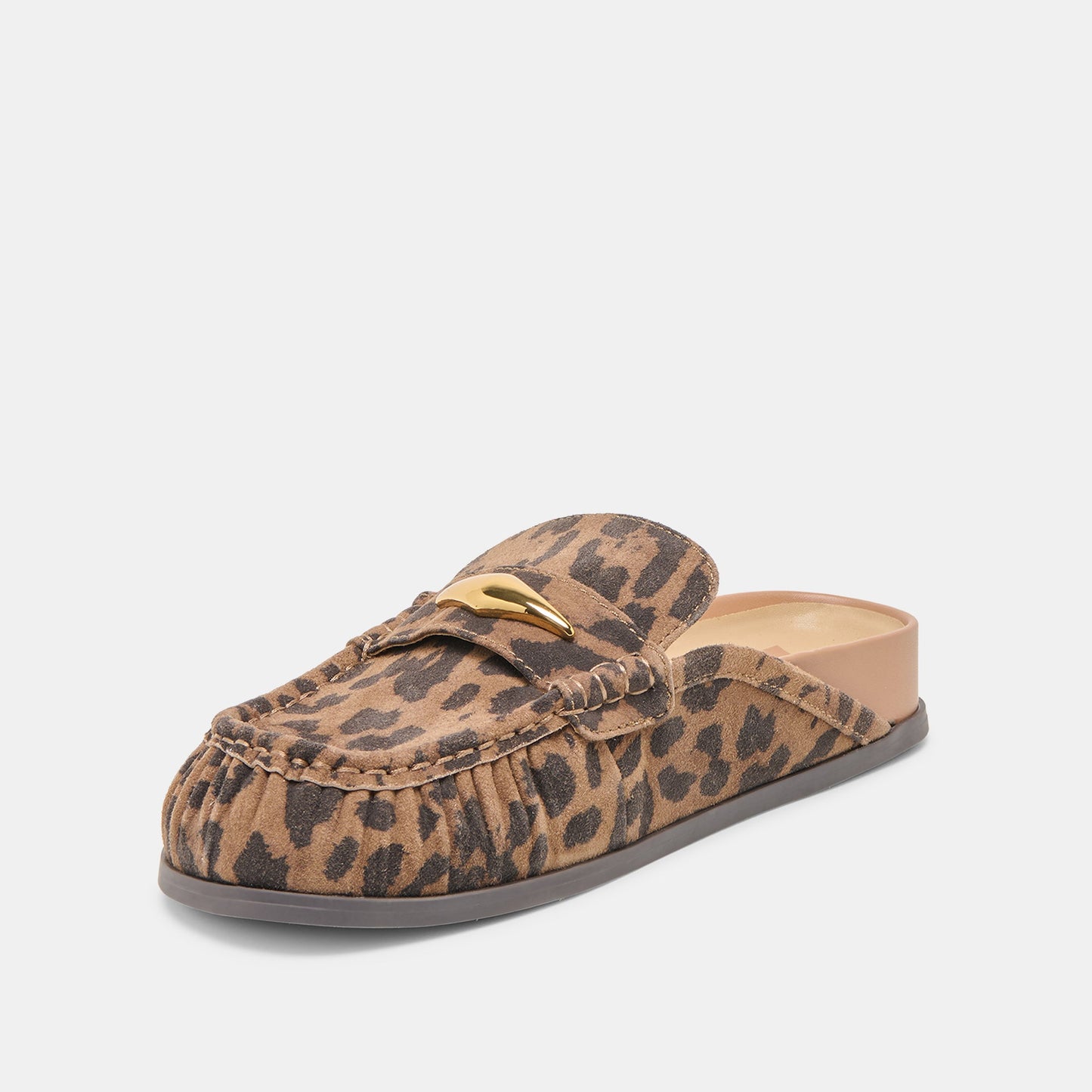 Jodero Brown Leopard Printed Suede Flats Dolce Vita