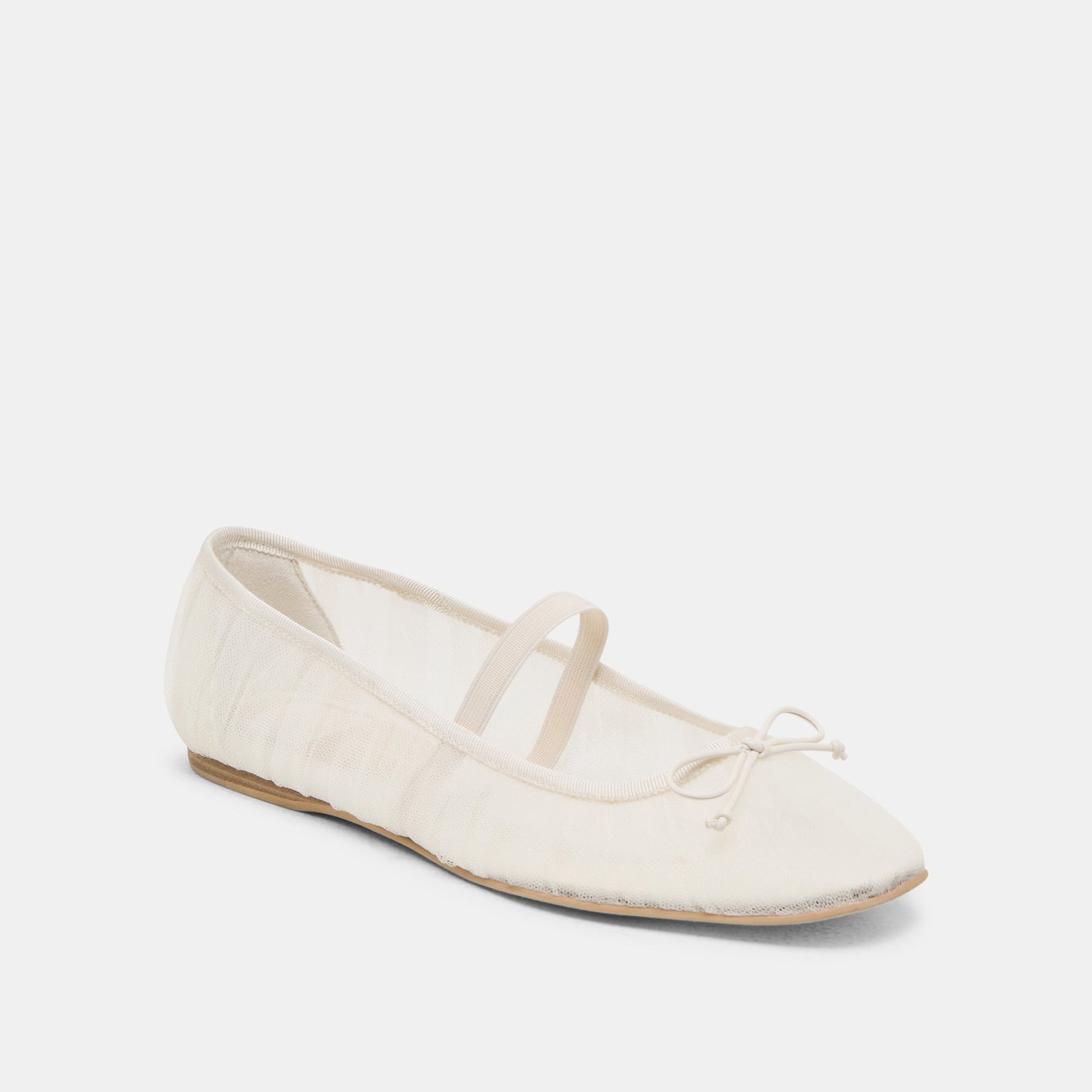 Raeven White Tulle Ballet Flats Dolce Vita