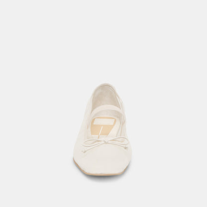 Raeven White Tulle Ballet Flats Dolce Vita