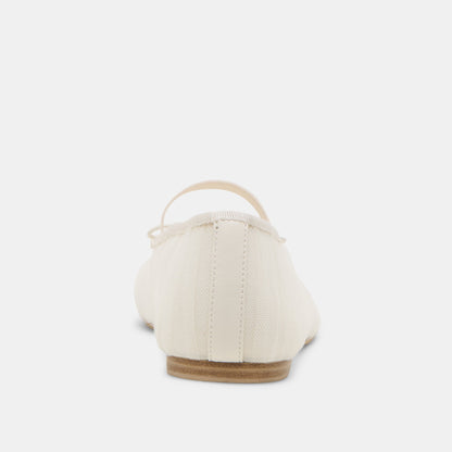 Raeven White Tulle Ballet Flats Dolce Vita