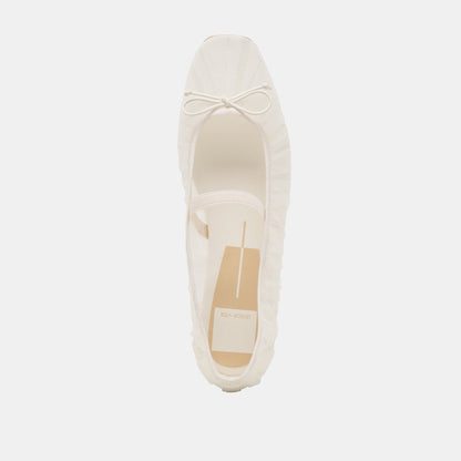 Raeven White Tulle Ballet Flats Dolce Vita