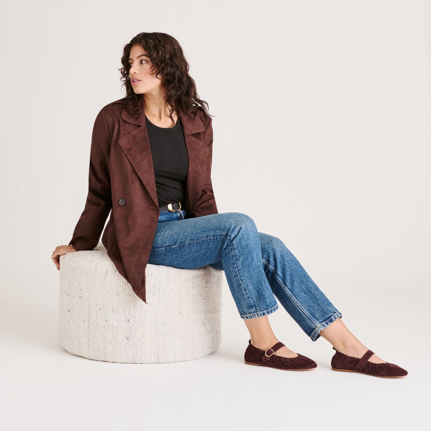 CAELY BALLET FLATS MULBERRY SUEDE Dolce Vita