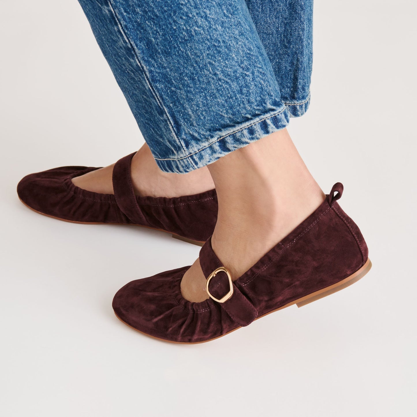CAELY BALLET FLATS MULBERRY SUEDE Dolce Vita