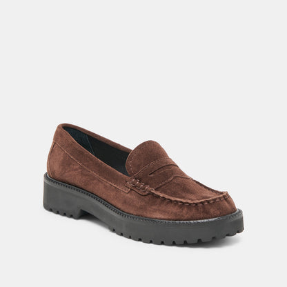 Merek Dk Brown Suede Loafers Dolce Vita