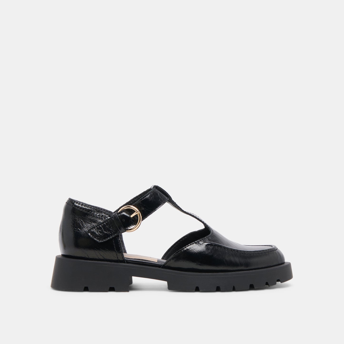 EMILIO FLATS MIDNIGHT CRINKLE PATENT LEATHER Dolce Vita