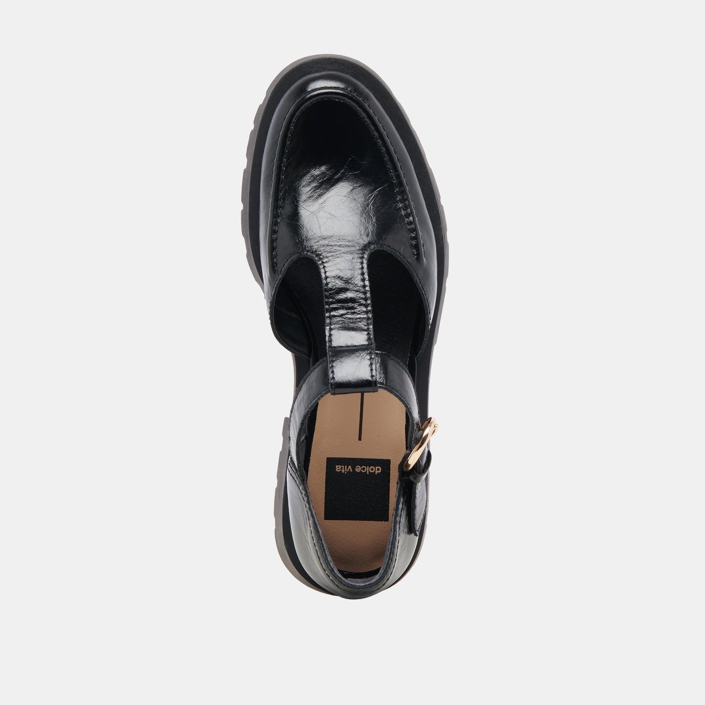 EMILIO FLATS MIDNIGHT CRINKLE PATENT LEATHER Dolce Vita