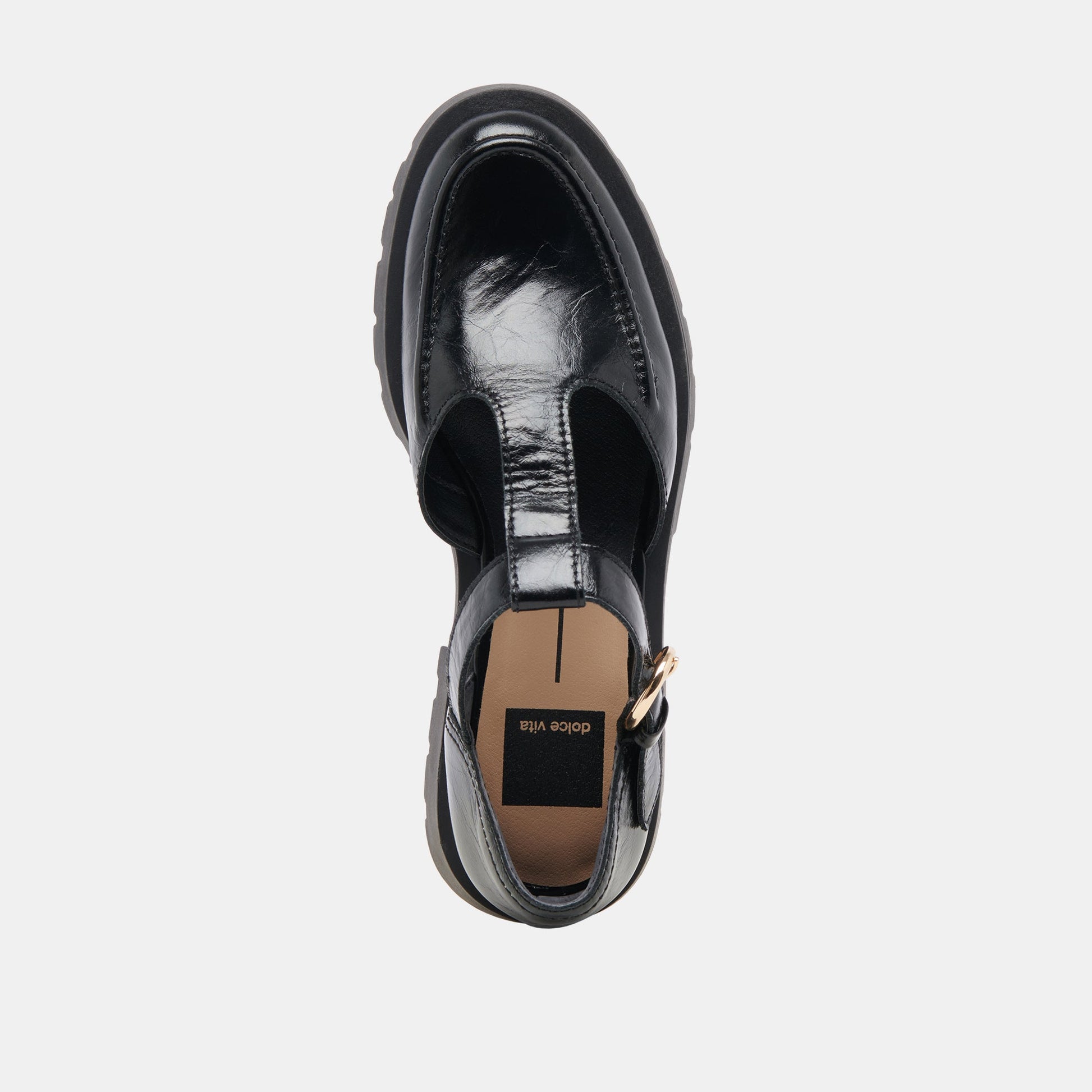 EMILIO FLATS MIDNIGHT CRINKLE PATENT LEATHER Dolce Vita