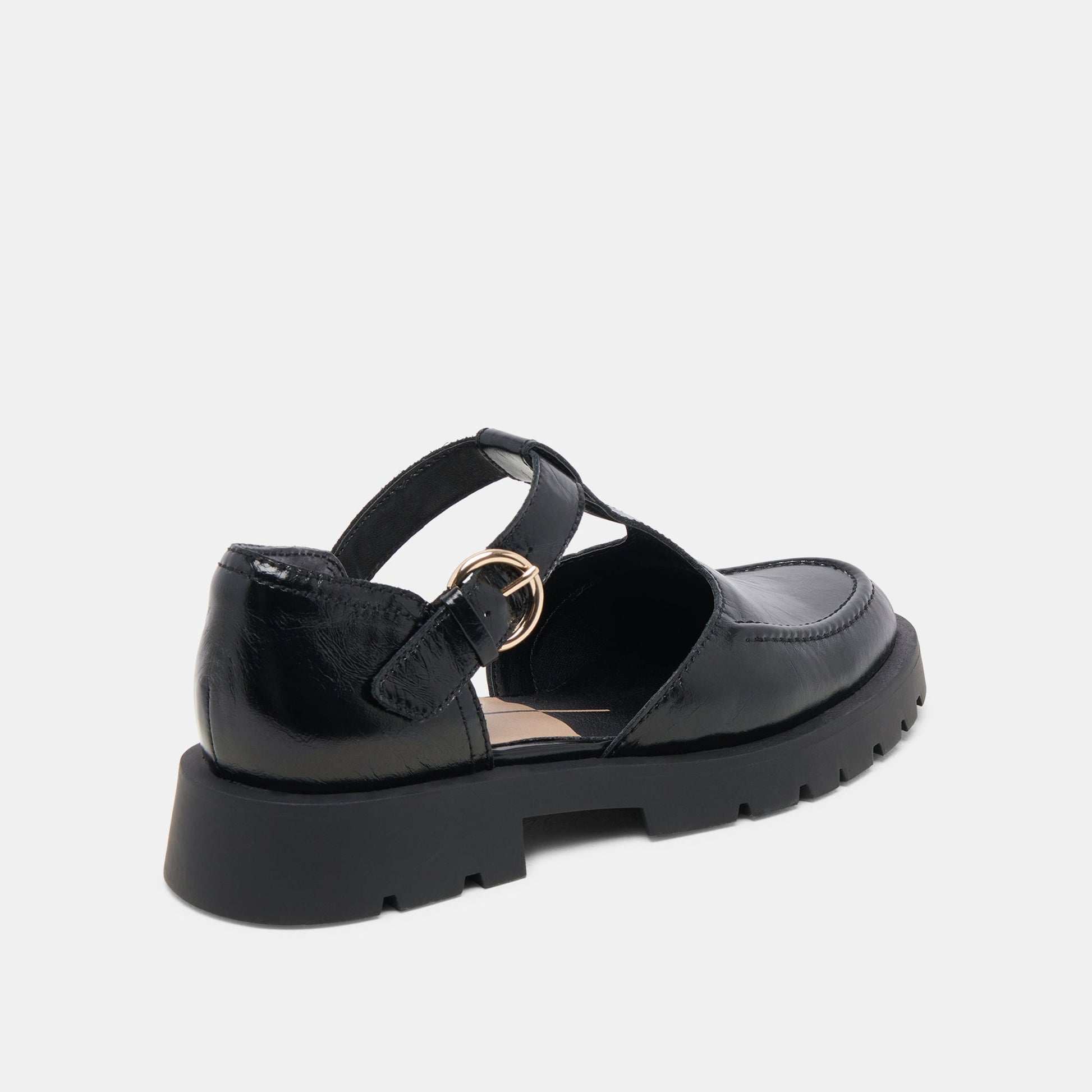 EMILIO FLATS MIDNIGHT CRINKLE PATENT LEATHER Dolce Vita