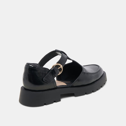 EMILIO FLATS MIDNIGHT CRINKLE PATENT LEATHER Dolce Vita
