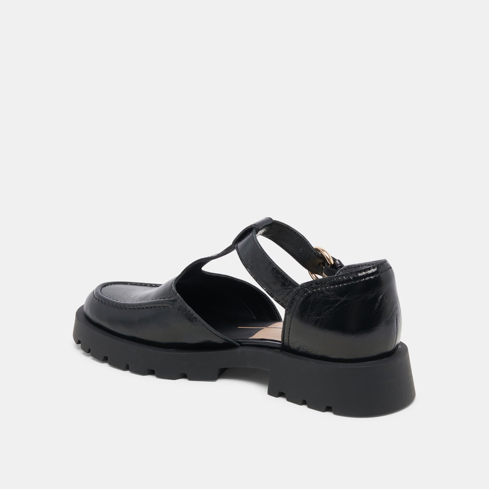 EMILIO FLATS MIDNIGHT CRINKLE PATENT LEATHER Dolce Vita